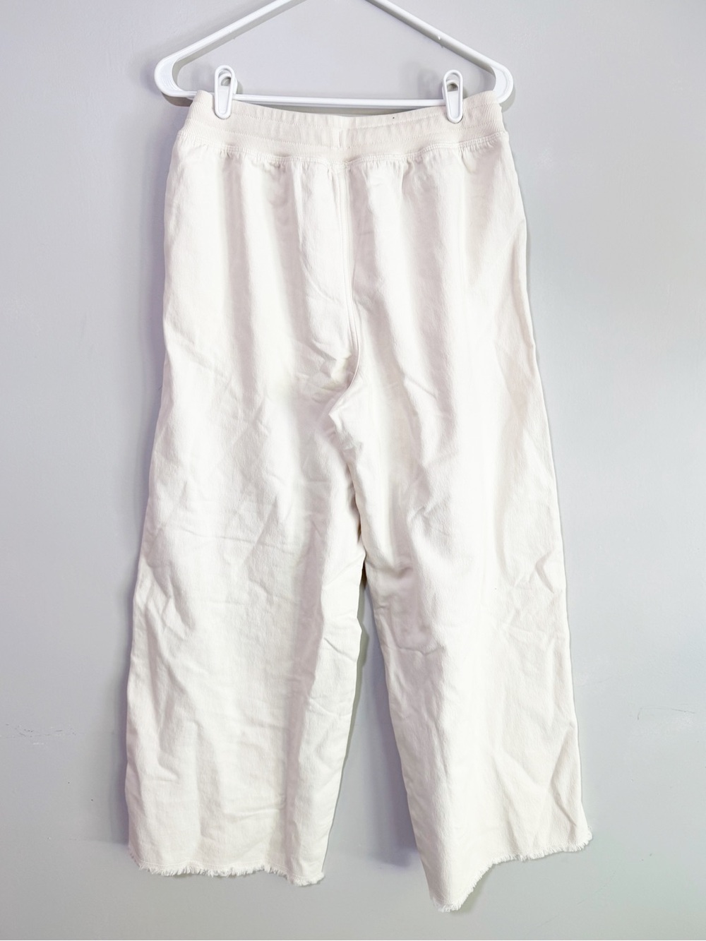 Aerie soft landing wide leg drawstring trouser pants cream size medium - Picture 3 of 4